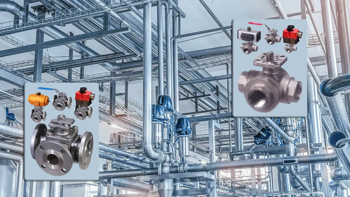 Actuated 3-Way Ball Valve Selection: L-Port vs. T-Port for Diverting, Mixing, and Bypass Service